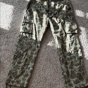 Match Men's Camo Cargo Pants in Olive and Tan
